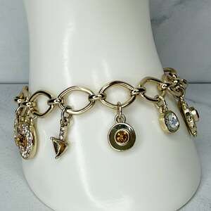 WHBM Gold Rhinestone Charm Bracelet ✨